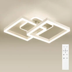 Anten 40W Plafoniera LED A Forma Di Diamante - Camera Da Letto, Plafoniera Da Soffitto Del Soggiorno - Temperatura Colore Regolabile 3000K-6000K - Stile Ccontemporaneo