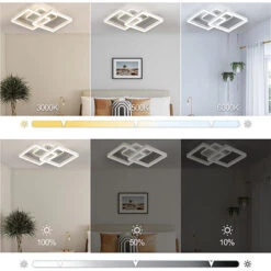 Anten 40W Plafoniera LED A Forma Di Diamante - Camera Da Letto, Plafoniera Da Soffitto Del Soggiorno - Temperatura Colore Regolabile 3000K-6000K - Stile Ccontemporaneo 9 Anten 40W Plafoniera LED A Forma Di Diamante - Camera Da Letto, Plafoniera Da Soffitto Del Soggiorno - Temperatura Colore Regolabile 3000K-6000K - Stile Ccontemporaneo -Negozio al dettaglio Paulmann 10104842 3