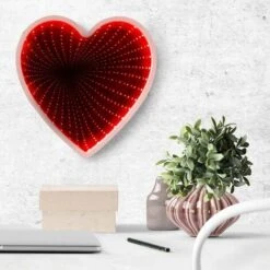 Lampada A Cuore Specchio Tunnel Infinito Da Muro 21 LED Grundig Luce Rilassante -Negozio al dettaglio Paulmann 11213295 4