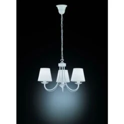 Trio Lighting Italia Lampadario Cortez 3xe14 28w Diametro 47cm In Metallo Colore Bianco 110600331