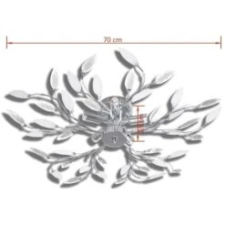 Lampada Da Soffitto Bianca Trasparente Cristalli Acrilici 5 E14 VidaXL 9 Lampada Da Soffitto Bianca Trasparente Cristalli Acrilici 5 E14 VidaXL -Negozio al dettaglio Paulmann 1166015 3