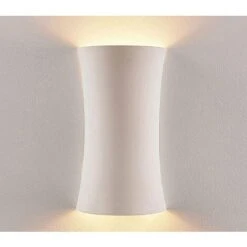 Applique LED Lampada Da Parete Moderno Gesso Bianco Cilindro Doppia Luce GS-5023
