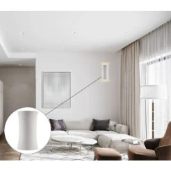 Applique LED Lampada Da Parete Moderno Gesso Bianco Cilindro Doppia Luce GS-5023 -Negozio al dettaglio Paulmann 11739591 4