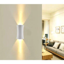 Applique LED Lampada Da Parete Moderno Gesso Bianco Cilindro Doppia Luce GS-5023 -Negozio al dettaglio Paulmann 11739591 5