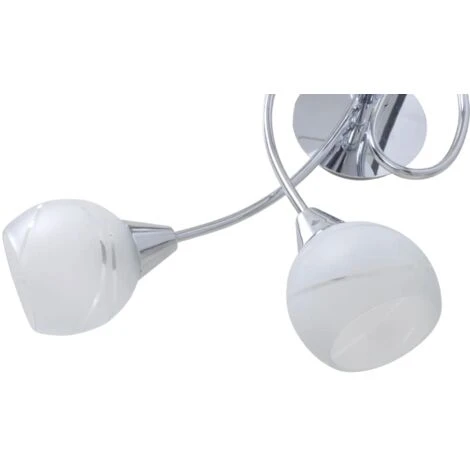 Lampada Da Soffitto Con Paralume In Vetro Per 5 Lampadine E14 VidaXL 6 Lampada Da Soffitto Con Paralume In Vetro Per 5 Lampadine E14 VidaXL - immagine 4