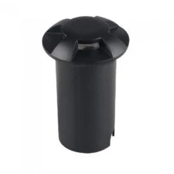 V-TAC VT-1171 Faretto Incasso Segnapasso Led 1W 3 Fasci Bianco Caldo 3000K Rotondo In Alluminio Nero IP67 - Sku 1470