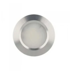 Mini Faretto Led Da Incasso Rotondo 3W AC/DC 12V DC 24V Bianco Neutro Foro 50mm Colore Alluminio Satinato