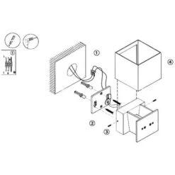 Applique Led Cob Lampada Parete 10W Quadrato Nero Luce Fredda Interno Esterno -Negozio al dettaglio Paulmann 12444028 5
