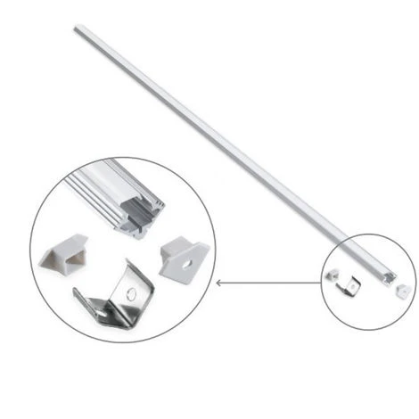 Profilo Angolare Alluminio Gea Led Gstp21 Grigio 2mt Strip Led Interno 6 Profilo Angolare Alluminio Gea Led Gstp21 Grigio 2mt Strip Led Interno - immagine 4