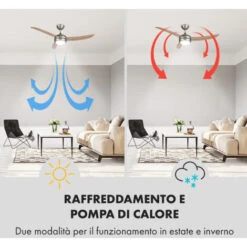 Klarstein El Paso Ventilatore E Lampadario Da Soffitto 52&quot 10.344m³/h Effetto Rovere -Negozio al dettaglio Paulmann 13296447 4
