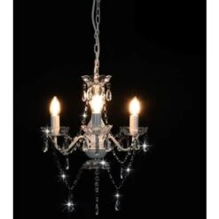 Lampadario Con Perline Bianco Tondo 3 E14 VidaXL -Negozio al dettaglio Paulmann 14876988 4