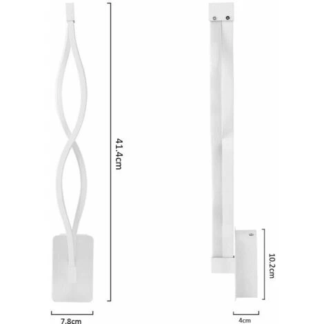 Applique Lampada Da Parete A Led 9 Watt Luce Bianca Fredda 6500k 9w Interno 4 Applique Lampada Da Parete A Led 9 Watt Luce Bianca Fredda 6500k 9w Interno - immagine 2