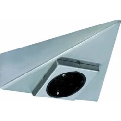 Paulmann 98522 - Attacco Triangolare In Ferro Spazzolato Per Presa Elettrica