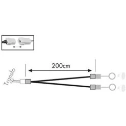 Paulmann Extension Cord For 2 X 12 V Recessed Lights Plug-in Connections, 2 X 2 M 8 Paulmann Extension Cord For 2 X 12 V Recessed Lights Plug-in Connections, 2 X 2 M -Negozio al dettaglio Paulmann 15461823 3