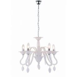 Lampadario A Sospensione Bianco Dal Design Moderno 40 Watt E14