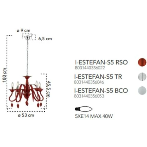 Lampadario A Sospensione Bianco Dal Design Moderno 40 Watt E14 5 Lampadario A Sospensione Bianco Dal Design Moderno 40 Watt E14 - immagine 3