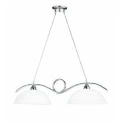 Lampadario Moderno Con Decorazione Semplice Color Cromo 60 Watt E27