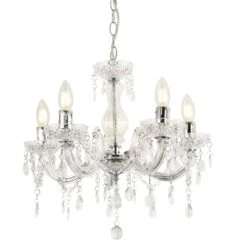 Lampadario A 5 Bracci Con Cristalli Artificiali Lampada Da Soffitto A 5 Fonti Luce Struttura Trasparente - Lux.pro 8 Lampadario A 5 Bracci Con Cristalli Artificiali Lampada Da Soffitto A 5 Fonti Luce Struttura Trasparente - Lux.pro -Negozio al dettaglio Paulmann 16627991 3