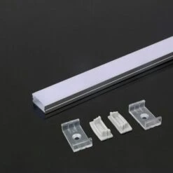 V-TAC Profilo In Alluminio Colore Bianco Per Strip LED (Max L: 21,5mm) 2000 X 23,5 X 9,8mm