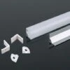 V-TAC Profilo In Alluminio Angolare Colore Silver Per Strip LED (Max L: 10,5mm) Copertura Satinata 2000 X 15,8 X 15,8mm