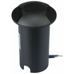 V-TAC Faretto LED Segnapasso A Cilindro Da Interramento 1W Doppio Fascio Luminoso Colore Nero 12V 6500K IP67 Driver Non Incluso