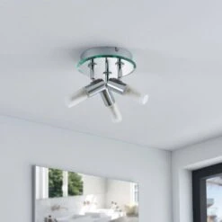 Lindby Plafoniera Rotonda Da Bagno Zela, 3 Luci, Cromo -Negozio al dettaglio Paulmann 17401100 4