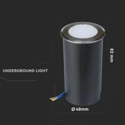 V-TAC VT-1151 Faretto LED Segnapasso A Cilindro Da Interramento 1W Colore Argento 12V 6500K IP67 Driver Non Incluso SKU 1464 -Negozio al dettaglio Paulmann 18029064 5