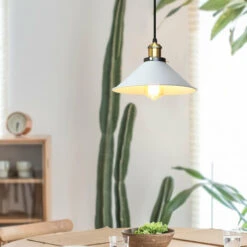 Lampadario Industriale Retrò A Sospensione Creativa Per Camera Da Letto Cafe Bar Office Bianco 220MM -Negozio al dettaglio Paulmann 19297207 3