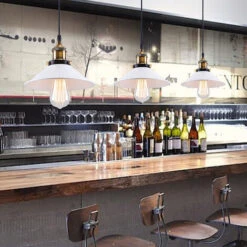 Lampadario Industriale Retrò A Sospensione Creativa Per Camera Da Letto Cafe Bar Office Bianco 220MM -Negozio al dettaglio Paulmann 19297207 4