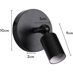 2PCS Applique Da Parete In Ferro Metallo Lampada Da Parete Regolabile Ad Angolo Applique Parete Retrò Creativo Per Bar Caffetteria Nero -Negozio al dettaglio Paulmann 19303457 5