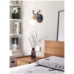 Applique Da Parete Nordic Design Semplice Cervo Lampadario Lampada A Muro In Legno Per Camera Da Letto Soggiorno Sala Studio Sala Bambini (Nero)2Pz 9 Applique Da Parete Nordic Design Semplice Cervo Lampadario Lampada A Muro In Legno Per Camera Da Letto Soggiorno Sala Studio Sala Bambini (Nero)2Pz -Negozio al dettaglio Paulmann 19303604 4