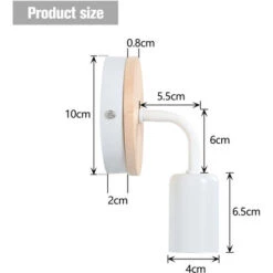 Lampada Da Parete Bianca E27 Lampadario Moderno Semplicità Lampada Da Parete Led In Legno Per Camera Dei Bambini Camera Da Letto Bar Hotel (Senza Lampadina) -Negozio al dettaglio Paulmann 19303686 5