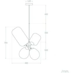 Lampada A Sospensione Metallo E Vetro Papallona Dorato -Negozio al dettaglio Paulmann 19853314 5