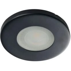 Faretto Incasso Stagno Bagno Foro Nero IP44 Interno GX5,3 CE 60 Mm