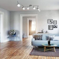 Faretti LED A Soffitto Orientabili, Include 6 Lampadine E14 Da 5W, Luce Calda 3000K, Plafoniera Moderna A Soffitto Per L'illuminazione Da Interno, Lampadario Con Corpo Metallo E Vetro 230V IP20 9 Faretti LED A Soffitto Orientabili, Include 6 Lampadine E14 Da 5W, Luce Calda 3000K, Plafoniera Moderna A Soffitto Per L'illuminazione Da Interno, Lampadario Con Corpo Metallo E Vetro 230V IP20 -Negozio al dettaglio Paulmann 20100617 3