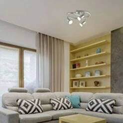 Plafoniera Con Faretti LED Da Soffitto Orientabili, Luce Calda, Include 3 Lampadine GU10 Da 3W, Lampada Moderna Da Soffitto Per Cucina, Salotto, Metallo Color Titanio, 230V IP20 -Negozio al dettaglio Paulmann 20100625 4