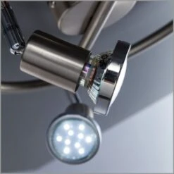 Faretti LED Da Soffitto Orientabili, Include 4 Lampadine GU10 Da 3W, Luce Calda 3000K, Plafoniera Moderna Da Soffitto Per Salotto, Cucina O Entrata, Metallo Color Nickel E Cromato 230V IP20 -Negozio al dettaglio Paulmann 20100636 5