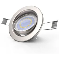 Faretti LED Ad Incasso Orientabili E Dimmerabili, Include 5 Lampadine GU10 Da 5W, Luce Calda 3000K, 400Lm, Foro Incasso à˜ 68mm, Set Da 5 Luci Da Soffitto, Metallo Color Nickel Opaco, 230V, IP23 -Negozio al dettaglio Paulmann 20100709 3