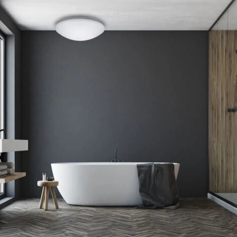 Plafoniera LED Da Soffitto, Lampada Moderna Resistente All'acqua Per L'illuminazione Da Interno, Luce Bianca, Corpo Metallo E Plastica Color Bianco, Circuito Piastrine 15W 230V IP44 6 Plafoniera LED Da Soffitto, Lampada Moderna Resistente All'acqua Per L'illuminazione Da Interno, Luce Bianca, Corpo Metallo E Plastica Color Bianco, Circuito Piastrine 15W 230V IP44 - immagine 4