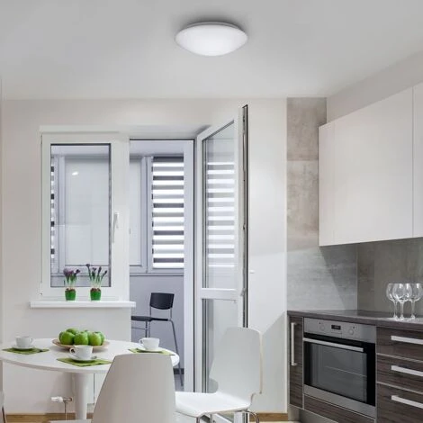 Plafoniera LED Da Soffitto, Lampada Moderna Resistente All'acqua Per L'illuminazione Da Interno, Luce Bianca, Corpo Metallo E Plastica Color Bianco, Circuito Piastrine 15W 230V IP44 7 Plafoniera LED Da Soffitto, Lampada Moderna Resistente All'acqua Per L'illuminazione Da Interno, Luce Bianca, Corpo Metallo E Plastica Color Bianco, Circuito Piastrine 15W 230V IP44 - immagine 5