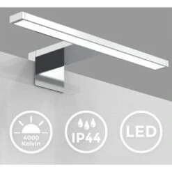 B.K.Licht Luce Da Specchio LED, Luce Bianca Neutra 4000K, Larghezza 30 Cm, Lampada Per Bagno, Luce Per Trucco, Illuminazione Armadietto, 5W 230V IP44 -Negozio al dettaglio Paulmann 20100803 3