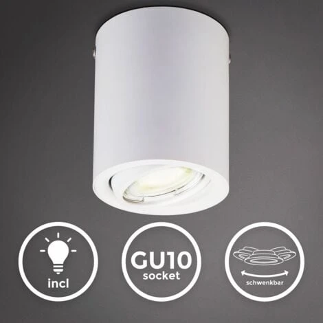 B.K.Licht Plafoniera Led Con Lampadina GU10 Inclusa Orientabile, Luce Calda 3000K, 5W, 400 Lm, Lampada Da Soffitto Rotonda In Metallo Colore Bianco, Faretto Da Soffitto Per Cucina, Corridoio 230V IP20 5 B.K.Licht Plafoniera Led Con Lampadina GU10 Inclusa Orientabile, Luce Calda 3000K, 5W, 400 Lm, Lampada Da Soffitto Rotonda In Metallo Colore Bianco, Faretto Da Soffitto Per Cucina, Corridoio 230V IP20 - immagine 3