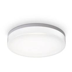 B.K.Licht Plafoniera LED, Lampadario Bagno A Luce Bianca Naturale 4000K, LED Integrati 13W, 1600 Lm, Lampada Da Soffitto Resistente Agli Schizzi Dâacqua IP54, Plafoniera Diametro 22cm, Plastica, 230V