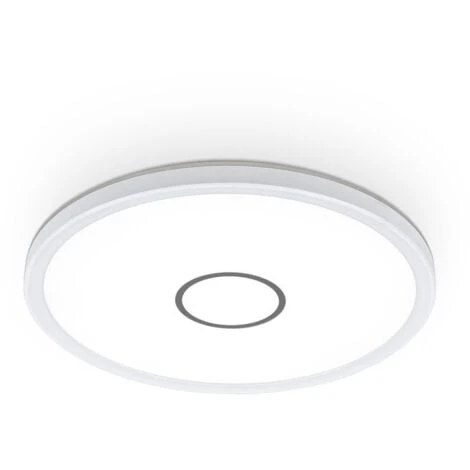 B.K.Licht Plafoniera LED Ultra Sottile, Luce Bianca Naturale 4000K, 2400 Lm, LED Integrati 18W, Alta 2.8cm, Diametro 29.3cm, Lampada Da Soffitto Moderna Salotto O Sala Da Pranzo, Plastica IP20 230V 4 B.K.Licht Plafoniera LED Ultra Sottile, Luce Bianca Naturale 4000K, 2400 Lm, LED Integrati 18W, Alta 2.8cm, Diametro 29.3cm, Lampada Da Soffitto Moderna Salotto O Sala Da Pranzo, Plastica IP20 230V - immagine 2