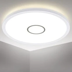 B.K.Licht Plafoniera LED Ultra Sottile, Luce Bianca Naturale 4000K, 2400 Lm, LED Integrati 18W, Alta 2.8cm, Diametro 29.3cm, Lampada Da Soffitto Moderna Salotto O Sala Da Pranzo, Plastica IP20 230V 9 B.K.Licht Plafoniera LED Ultra Sottile, Luce Bianca Naturale 4000K, 2400 Lm, LED Integrati 18W, Alta 2.8cm, Diametro 29.3cm, Lampada Da Soffitto Moderna Salotto O Sala Da Pranzo, Plastica IP20 230V -Negozio al dettaglio Paulmann 20100960 3
