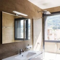 Lampada Da Specchio LED, Luce Bianca Neutra 4000K, Larghezza 40 Cm, LED Integrati 7W, 600Lm, Lampada Per Bagno, Illuminazione Pensile Bagno, Luce Per Il Trucco, Plastica, IP44, 230V -Negozio al dettaglio Paulmann 20100980 4