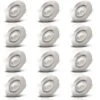 B.K.Licht Faretti LED Da Incasso Ultrapiatti Orientabili, LED Integrati 5W, Foro Ø68mm, Luce Calda 3000K, 460Lm, Set Di 12 Faretti Da Soffitto Rotondi, Plastica Color Nichel Opaco 230V IP23 -Negozio al dettaglio Paulmann 20101079 1