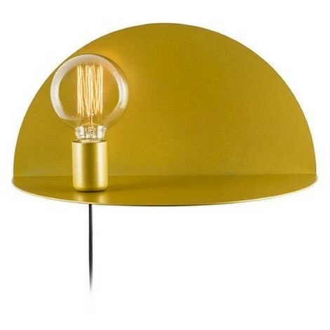 Lampada A Parete Shelfie - Applique - Con Mensola, Porta Oggetti - Per Soggiorno, Camera - Oro In Metallo, 40 X 20 X 20 Cm, 1 X E27, Max 100W 3 Lampada A Parete Shelfie - Applique - Con Mensola, Porta Oggetti - Per Soggiorno, Camera - Oro In Metallo, 40 X 20 X 20 Cm, 1 X E27, Max 100W