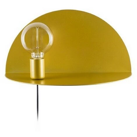 Lampada A Parete Shelfie - Applique - Con Mensola, Porta Oggetti - Per Soggiorno, Camera - Oro In Metallo, 40 X 20 X 20 Cm, 1 X E27, Max 100W 4 Lampada A Parete Shelfie - Applique - Con Mensola, Porta Oggetti - Per Soggiorno, Camera - Oro In Metallo, 40 X 20 X 20 Cm, 1 X E27, Max 100W - immagine 2