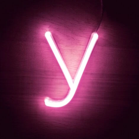 Lettere LED Neon Rosa Y Rosa 3 Lettere LED Neon Rosa Y Rosa